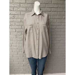 Cristian Trapani Women Long Sleeve Checkered Shirt Size L